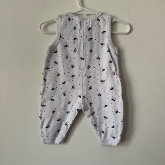 Vintage 90s Baby Romper 3 Months Sailboat Summer Nautical Beach Preppy July 4th - Picture 5 of 6